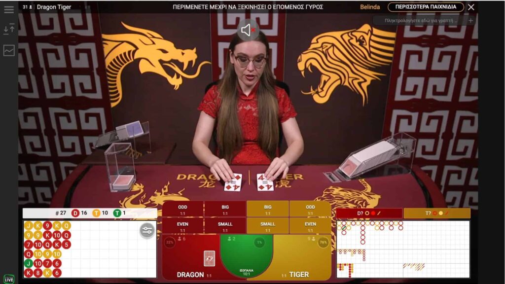 Dragon & Tiger Baccarat Betsson