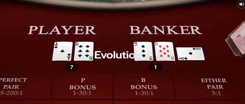 Παράδειγμα Baccarat στην Betsson